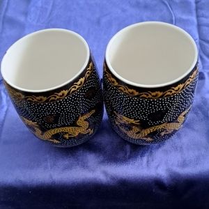 Ceramic dragon cups